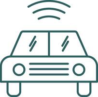 Autonomous Car Line Gradient Icon vector