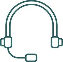 Headset Line Gradient Icon vector