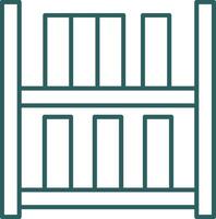 Bookshelf Line Gradient Icon vector