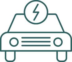 Electric Car Line Gradient Icon vector