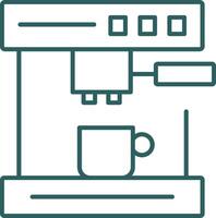 Coffee Machine Line Gradient Icon vector