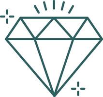 Diamond Line Gradient Icon vector