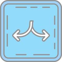 Shuffle Line Filled Light Icon vector