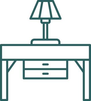 Console Table Line Gradient Icon vector