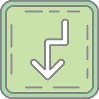 U turn Line Filled Light Icon vector