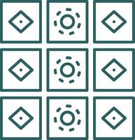 Tiles Line Gradient Icon vector