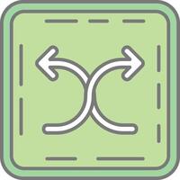 Shuffle Line Filled Light Icon vector