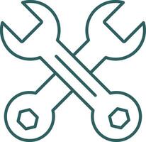 Wrench Line Gradient Icon vector