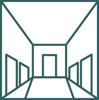 Hallway Line Gradient Icon vector