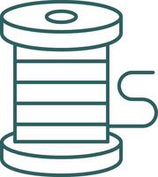 Thread Line Gradient Icon vector
