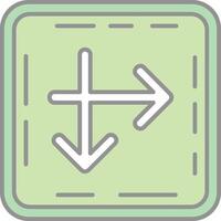 Intersect Line Filled Light Icon vector