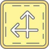 Intersect Line Filled Light Icon vector