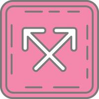 Intersect Line Filled Light Icon vector