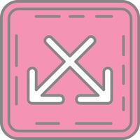 Intersect Line Filled Light Icon vector