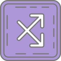 Intersect Line Filled Light Icon vector