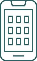 Mobile Line Gradient Icon vector