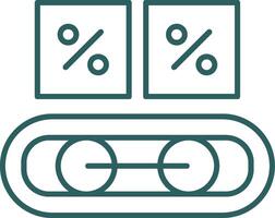 Conveyor Band Line Gradient Icon vector