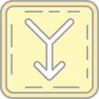 Merge Line Filled Light Icon vector