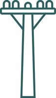 Pole Line Gradient Icon vector