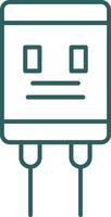 Capacitor Line Gradient Icon vector