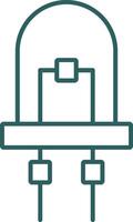 Diode Line Gradient Icon vector