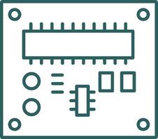 Pcb Board Line Gradient Icon vector