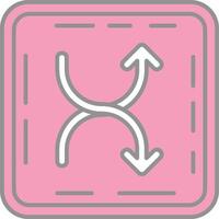 Shuffle Line Filled Light Icon vector