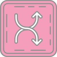 Shuffle Line Filled Light Icon vector