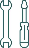 Tools Line Gradient Icon vector