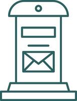 Letter Box Line Gradient Icon vector