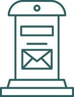 Letter Box Line Gradient Icon vector