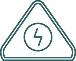 Electrical Danger Sign Line Gradient Icon vector