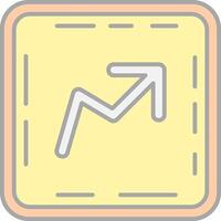 Trend Line Filled Light Icon vector