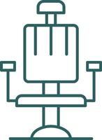 Barber Chair Line Gradient Icon vector