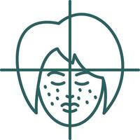 Face Treatment Line Gradient Icon vector