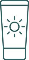 Sun Cream Line Gradient Icon vector
