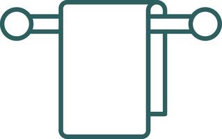 Towel Hanger Line Gradient Icon vector