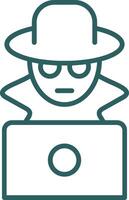 Fraud Line Gradient Icon vector