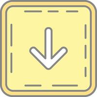 Down arrow Line Filled Light Icon vector