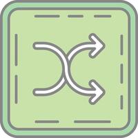 Shuffle Line Filled Light Icon vector