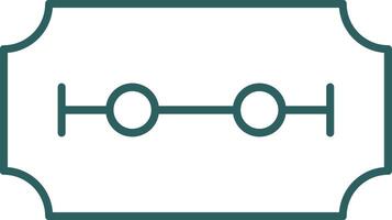 Razor Blade Line Gradient Icon vector