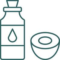 Coconut Oil Line Gradient Icon vector
