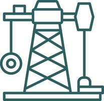 Oil Mining Line Gradient Icon vector