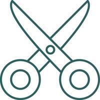 Scissors Line Gradient Icon vector