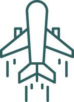 Air Transportation Line Gradient Icon vector