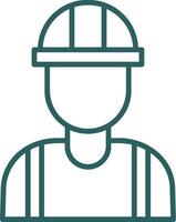 Engineer Line Gradient Icon vector