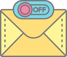 Off Line Filled Light Icon vector