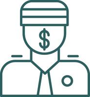 Bribe Line Gradient Icon vector
