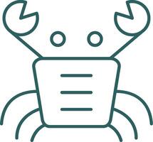 Crab Line Gradient Icon vector