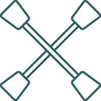 Paddles Line Gradient Icon vector